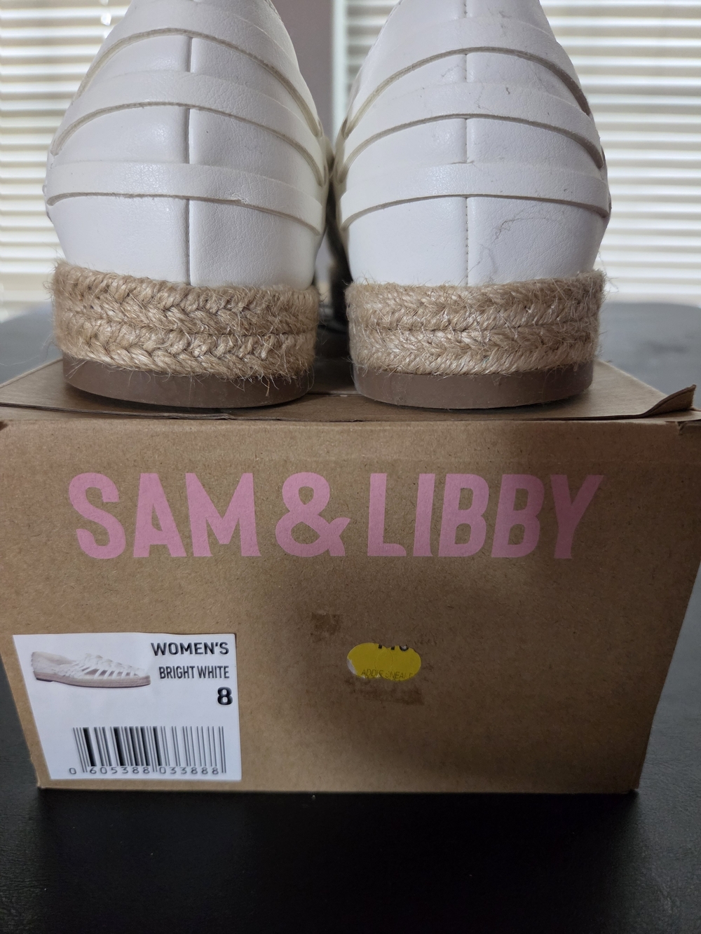 Sam & Libby Bright White Women's Espadrille Flats
